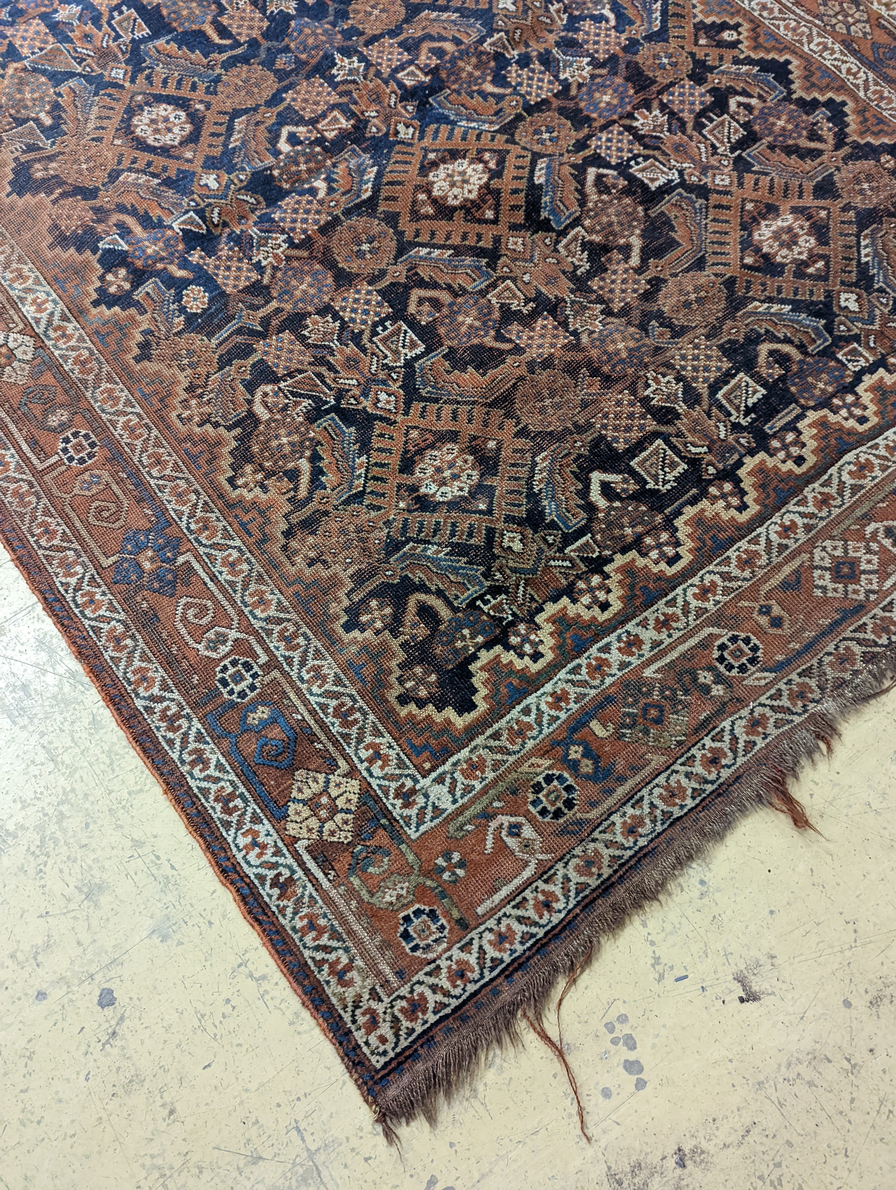 Two antique Caucasian rugs, larger 200 x 135cm